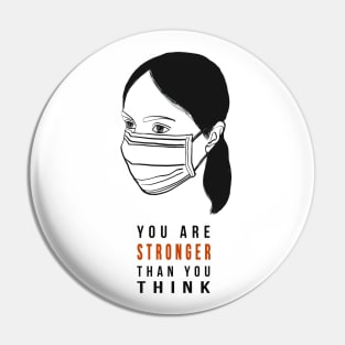 You are strong Coronavirus line art inspirational poster Pin