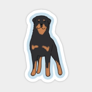 rottweiler dog illustration Magnet