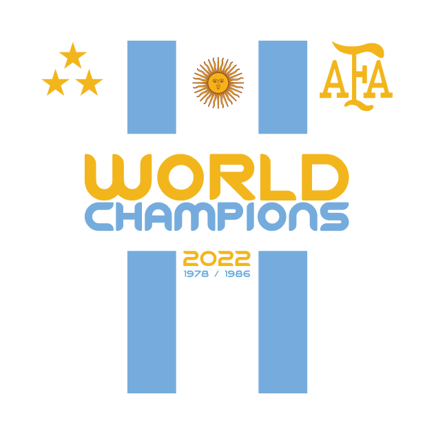 AFA World Champions Argentina Soccer TShirt TeePublic