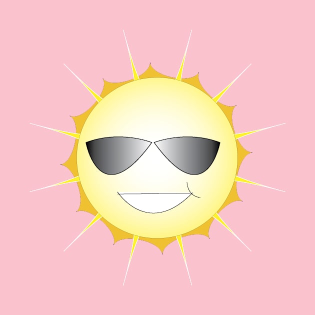 Lispe Smiling Sun with Sun Glasses by Lispe