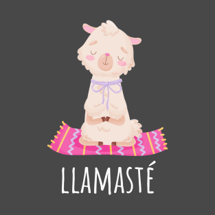 Llamasté Yoga Cute Llama Namaste T-Shirt