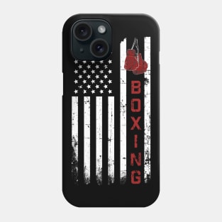 Boxing American Flag Vintage Retro Phone Case