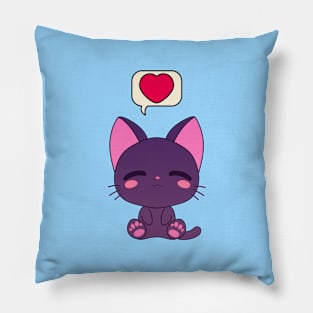 A Cute And Kind Kitten - I Love You! Pillow