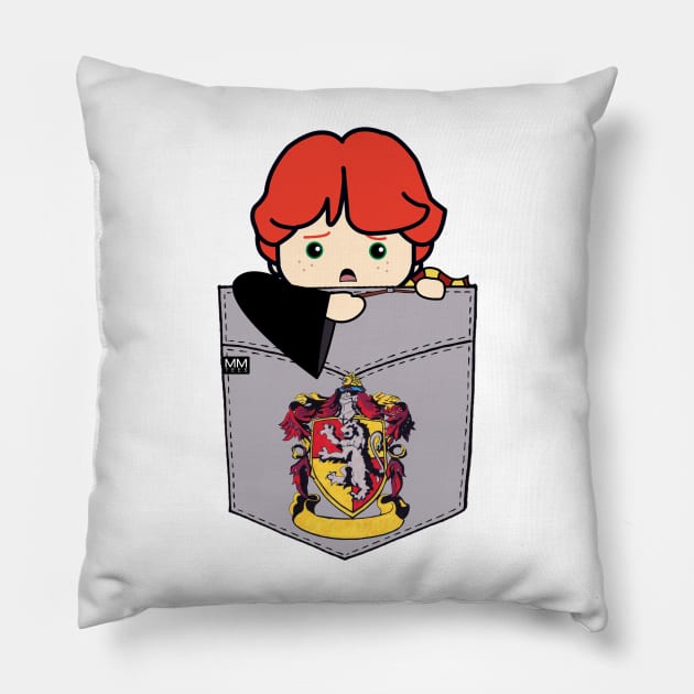 Scared Boy Red Head POUCHIE SHIRT - In Pocket Pillow by MMTees