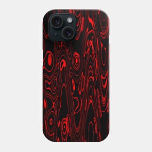 red and black abstract design Phone Case