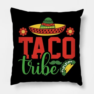 Taco Tribe Sombrero Taco Lover Mexican Cinco De Mayo Pillow