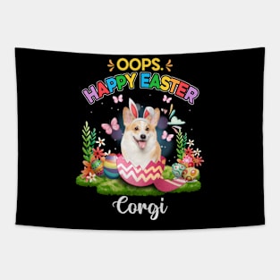 Bunny Corgi Oops Happy Easter Eggs 2024, Easter Dog Tapestry