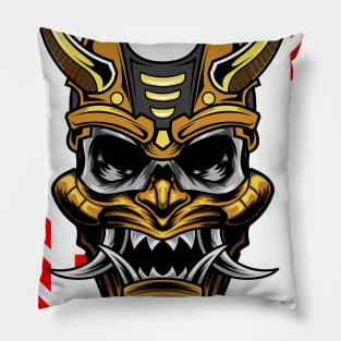 Samurai - Ronin Mask Illustration Pillow