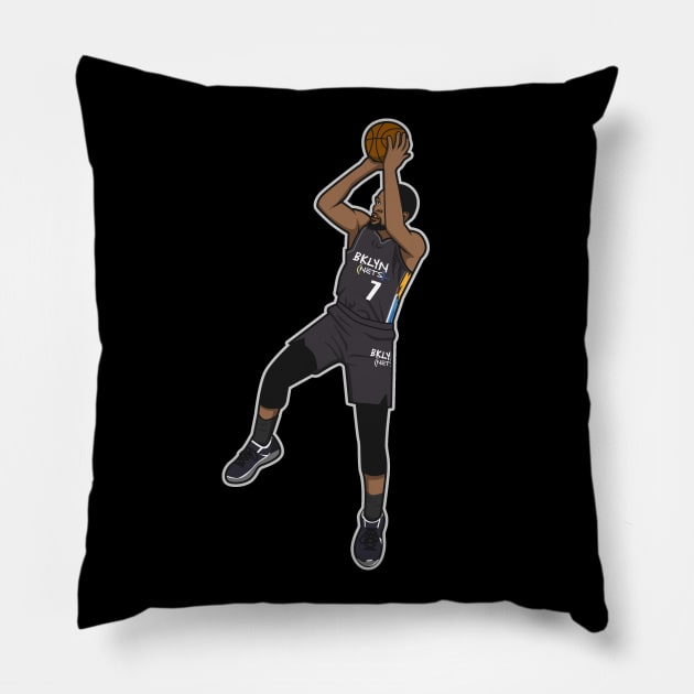 Kevin Durant Fade Away Cartoon Style Pillow by ray1007