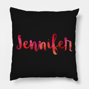 "Jennifer" Red Gradient Watercolor - Customizable Pillow