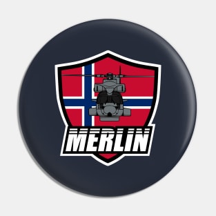 Norwegian Merlin Helicopter Patch Pin