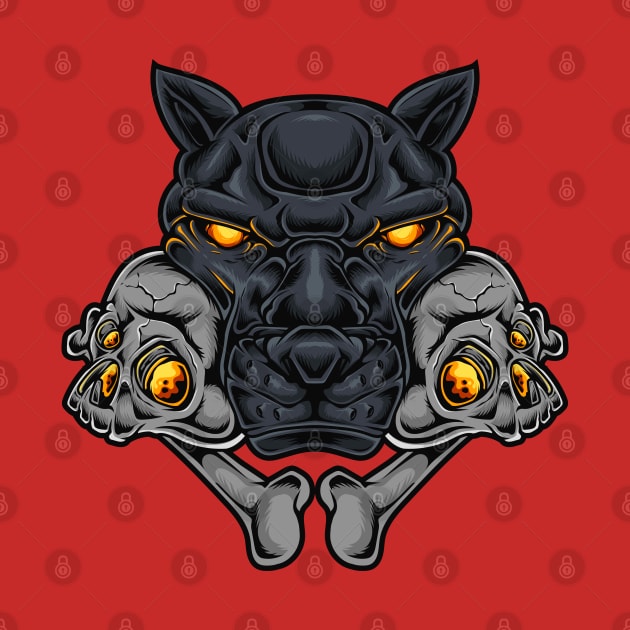 Panther Head Skull by Mako Design 