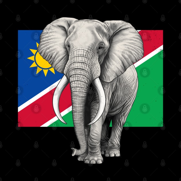 Elephant Flag of Namibia by NicGrayTees