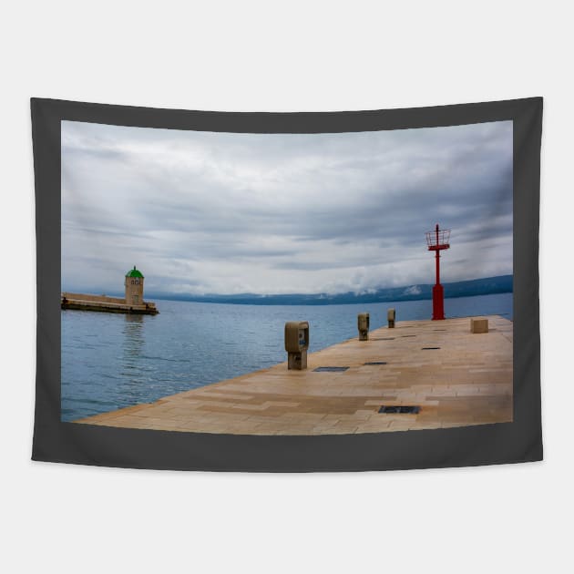 Bol Harbour, Brac Island, Croatia Tapestry by jojobob