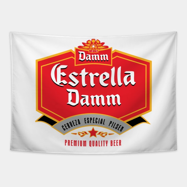 Cerveza Estrella Damm Barcelona Catalunya Espana Tapestry by Estudio3e