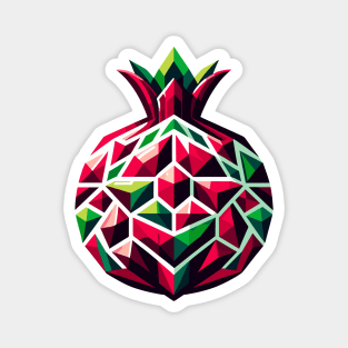 Abstract Geometric Pomegranate - Color Design Magnet