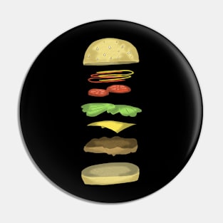 Layered Burger Pin