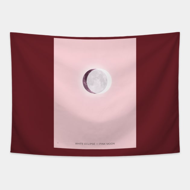 White Eclipse - Pink Moon Tapestry by Dez53