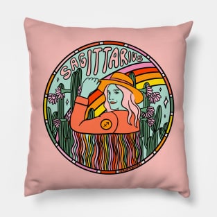 Sagittarius Cowgirl Pillow