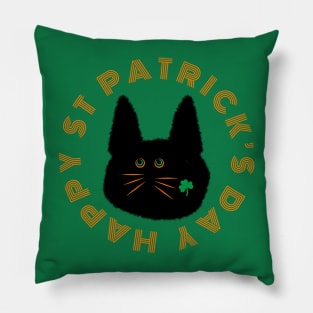 St Patrick’s Shamrock Cat Pillow