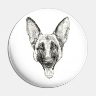 Cleo, the German Shepherd Pin