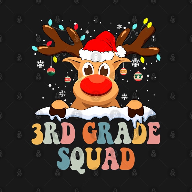 Reindeer 3rd Grade Teacher Squad Christmas Back To School by luxembourgertreatable