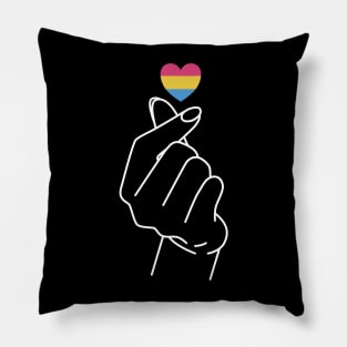 Pansexual Pride Flag Korean Love Sign Pillow