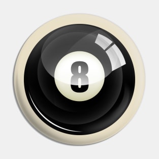 Eight Ball Graphic Pin