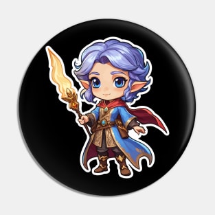 Mage Fantasy Illustration Pin