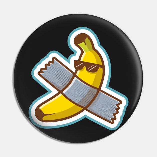 Banana Art Duct Tape Funny Sunglasses Pin by markz66