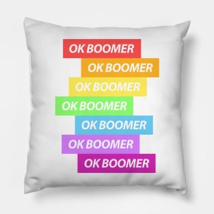 Ok Boomer Rainbow Bars Pillow