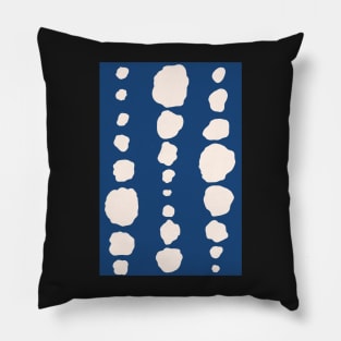 Modern abstract organic polka dots in sea blue tones Pillow