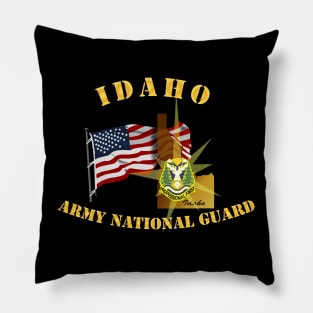 Idaho - ARNG w Flag Pillow