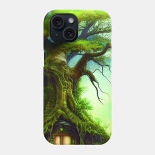 Tree House Portrait, greenery Outside Phone Case