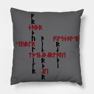 Interlocking Nordic Rune Design Pillow