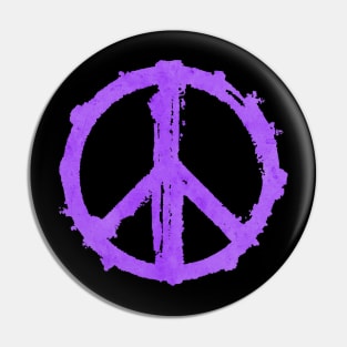 PEACE Symbol - Purple Pin