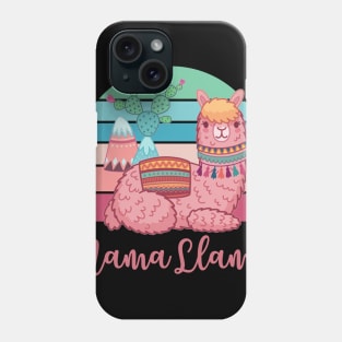 Womens Mama Llama - Funny _ Cute Mom Gift Tank Top Phone Case