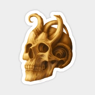 golden skull Magnet