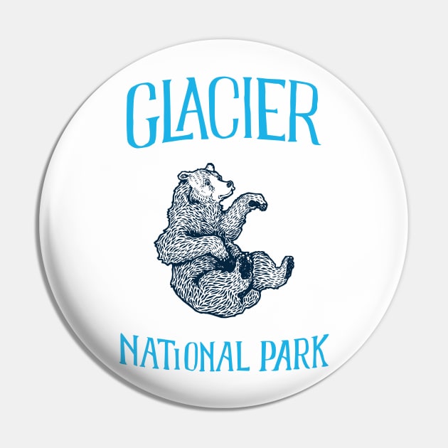 Glacier National Park: Falling Grizzly Bear Pin by calebfaires