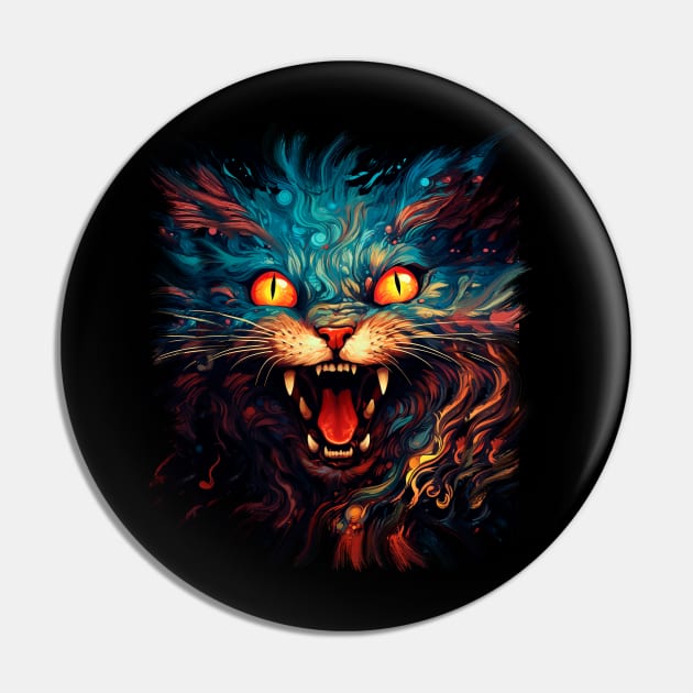 Very Angry Cat Pin by enyeniarts