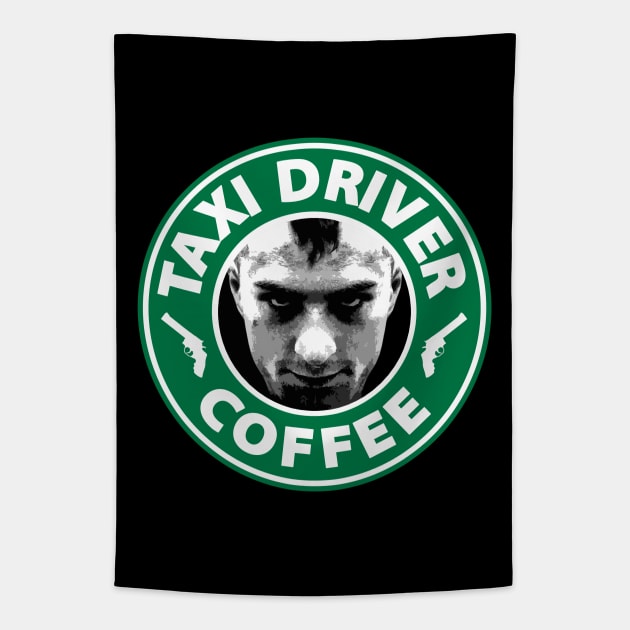 Taxi Driver Coffee Tapestry by TEEVEETEES