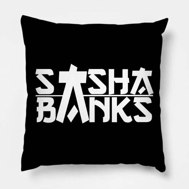 sasha banks Pillow by Venn Jacobs