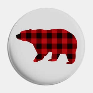 1980s Funny Matching Family Christmas lumberjack Buffalo Plaid Bear Pin