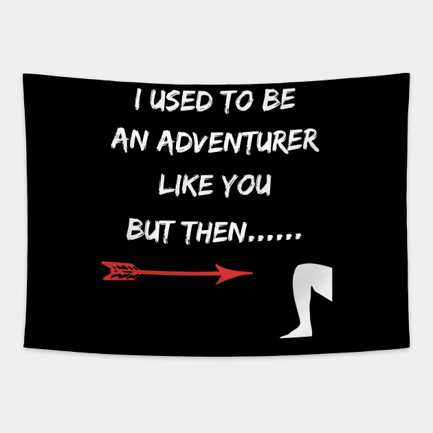 I Used To Be An Adventurer Like You But Then Fantasy RPG Tapestry by fromherotozero