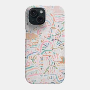 Boho Wildlife / Abstract Big Cats and Plants Phone Case