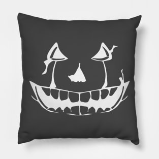 Evil Pumpkin Face Halloween Pillow