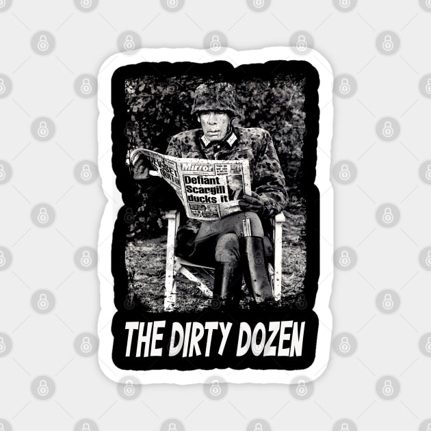 Classic War Cinema Dirty Movie Poster Shirt Magnet by Camping Addict