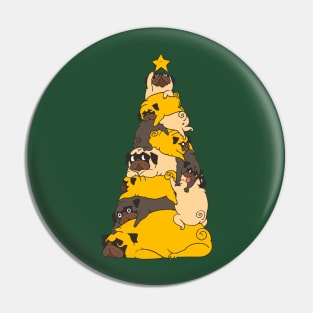 Christmas Tree Pugs Pin