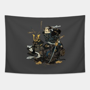 Samurai cutting arrows Tapestry