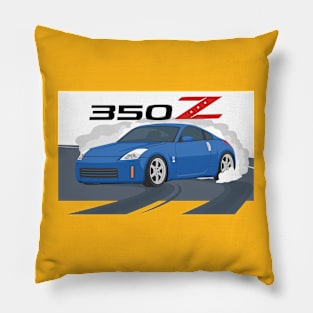 car 350z drift blue Pillow